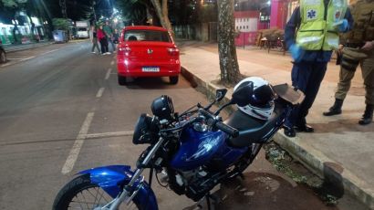 Idosa é atropelada por moto em Xaxim