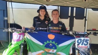 Pilotos de velocross de Xaxim são destaques em campeonato no Paraguai
